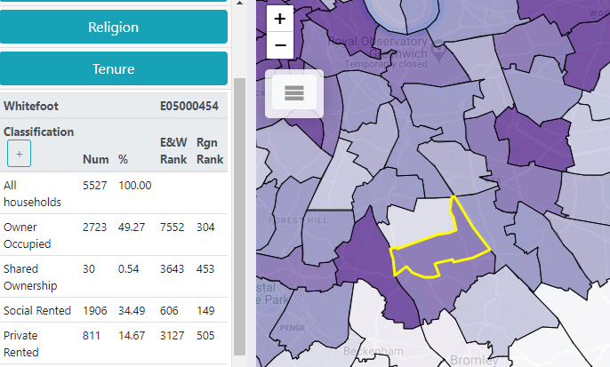Census Statistics Screenshot