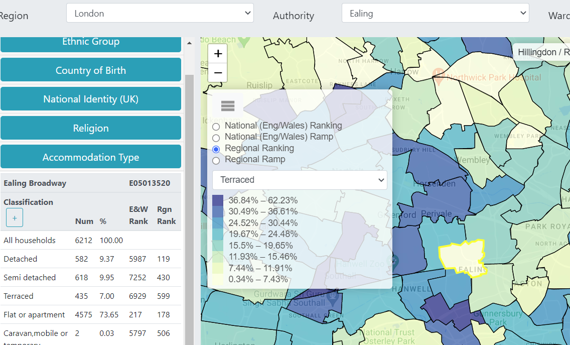 Census Ward Profiles screenshot